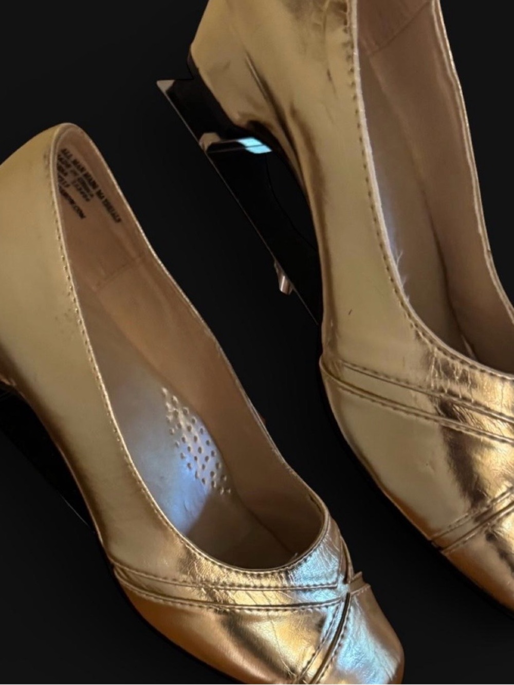 Gant Metallic Gold Leather Heels